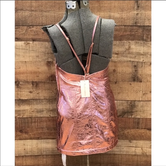 For Love and Lemons Pink Metallic Mini XS NWT - Picture 2 of 6